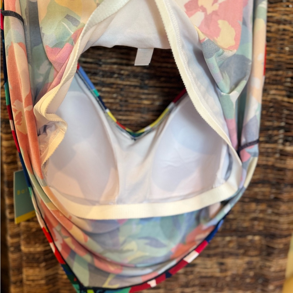 Bal Harbour Vibrant Swim Top Tankini Floral Multi Color UPF 50+ Plus Size - Picture 6 of 7